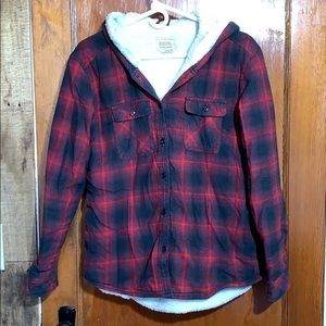 fleece lined hooded flannel